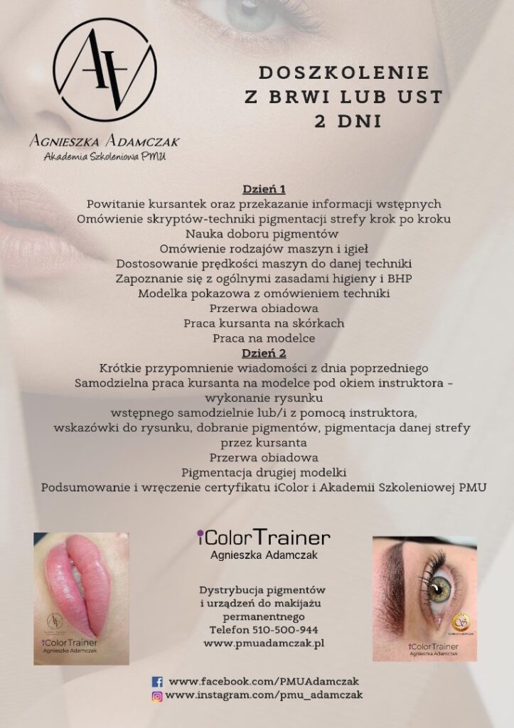 doszkolenie z brwi lub ust 2 dni- Agnieszka Adamczak